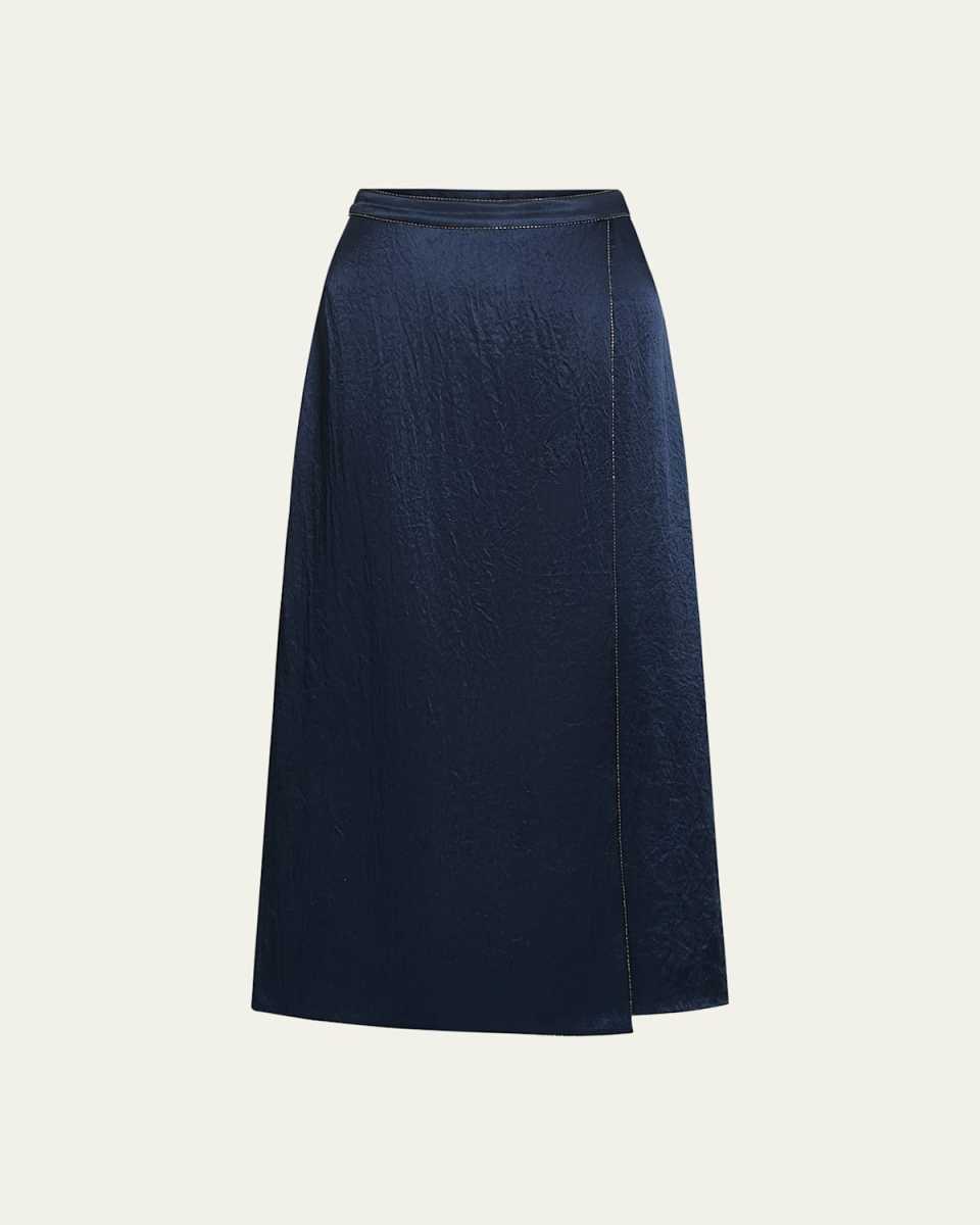 Beaded Satin Skirt
